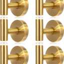 Shimeyao 6 Pack Suction Cup Hooks for Shower Stainless Steel No Drill Shower Hooks Removable Metal Towel Hanging for Wall Kitchen Glass Mirror Towels Robes Window Loofah(Gold, Hanging Hook)
