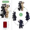 Qeeman Solar Bear Garden Decor Statues: Patio Porch Balcony Yard Art Lawn Ornaments Outdoor Outside Decorations - Birthday Gifts for Mom Grandma Women