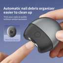 2026 New 3 in 1 Automatic Electric Nail Clipper, Automatic Nail Trimmer with Light and Nail Scraps Storage, Electric Nail Clippers for Seniors Adults Students (Gray)