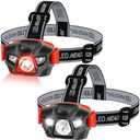 KunHe 2-Pack Red LED Headlamp for Adults Night Vision Explore and Outdoor Camping Running Hiking Fishing. Superior LED Technology, Night Vision, Water Resistant, 100 Lumen, 6 Hours Runtime. Choice, 8 Pack
