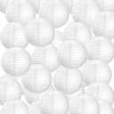 Treela 30 Pack White Chinese Japanese Paper Lanterns Decorative Hanging Ball Round Paper Lantern Lamps for Wedding Birthday Party Home Decorations(6 Inch)
