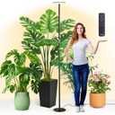 chiphy Grow Lights, 85" Full Spectrum Plant Light for Indoor Plants, 4/8/12H Timer, 40W Grow Lamp, 10 Dimmable Brightness, Height Adjustable, Ideal for Large Tall Plants (85'' with Remote)