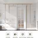 EaseLife 4.6FT/55in Sliding Pocket Door Hardware Kit,Commercial Grade,Aluminum Box Rail Kit,Slide Smoothly Quietly,Easy Install,No Door (51.5in Track for 23"~28" Wide Single Door)