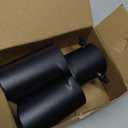 Dual Exhaust Tip 2.5" Inlet, Escapes Deportivos Para Carro, Car Exhaust Tip Pipe Double Outlet Straight Muffler Tailpipe Tips with Screw, Bolt-on Exhausts Pipe Modification Accessories(Black)