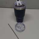 BJPKPK 30 oz Tumbler with Lid and Straw Stainless Steel Double Wall Vacuum Insulated Tumblers,Navy Blue