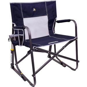 GCI Outdoor Freestyle Rocker XL Portable Folding Rocking Chair and Outdoor Camping Chair (Indigo Blue)