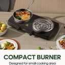 Double Burner Hot Plate Electric, 1800 Watts Electric Burner with 5.2" & 6" Coiled Element, Adjustable Temperature, for Dorm, Office, Home, Camp, Compatible for All Cookwares