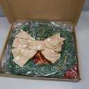 Christmas Door Wreath, Wreaths for Christmas Decor, Holiday Wreath Flocked with Pine Cones, Ball Ornaments and 2 Bows, Indoor Outdoor Decorations, Beautiful on Wall, Window, and Mantel, 18 inches