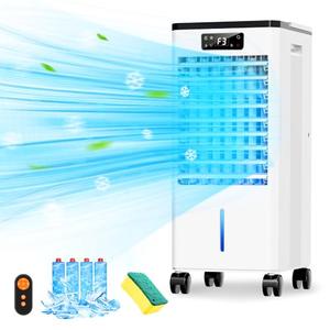 Portable Air Conditioners, 3-IN-1 Evaporative Swamp Cooler, Windowless Air Conditioner, 4 Modes & 3 Speeds, 12H Timer, Child Lock, Smart Remote & Touch Control, Portable Ac Unit for Bedroom, Indoor