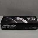 Leebein Electric Spin Scrubber, Cordless Cleaning Brush for Bathroom Shower Tub, IPX7 Waterproof Power Scrubber with 7 Brush Heads, Extendable Long Handle and 2 Speeds Scrubber for Bathtub Floor (Black)