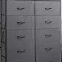 WLIVE Tall Dresser for Bedroom with 13 Drawers, Storage Organizer Unit, Fabric Dresser for Bedroom, Closet, Chest of Drawers with Fabric Bins, Steel Frame, Wood Top, Dark Grey