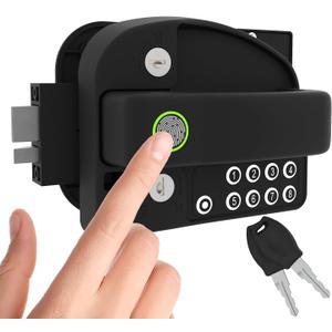 Upgraded RV Door Lock Replacement, Keyless Entry with Fingerprint, Password & Keys, Zinc Alloy Security Kit, Fits Camper Trailer Cargo Trailer, Excludes Class A/C RVs