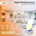 Ensenior 12 Pack 6 Inch LED Recessed Ceiling Light, Dimmable, 2700K-5000K 5CCT, 1200LM 12W 120V, High Brightness Canless Wafer Downlight - ETL&FCC&IC