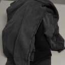 Mens Fleece Hoodies Double Zip Up Cotton Sweatshirt Oversized Acid Wash Hooded Jackets Vintage Sweatshirt Large