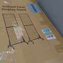 2-Pack 2'x5.5' Ft Gridwall Panel Display Stands 2'x5.5' Ft, Heavy Duty Floor Standing Retail Display Rack with Triangle Base for Retail Art Show