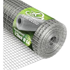 Hardware Cloth 1/2in 19GA Galvanized Wire Mesh Roll Chicken Wire Fence for Chicken Coop, Rabbit/Snake Enclosures & Poultry Animal Cages (1/2inch 12inch x 10feet)