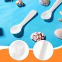 Patelai 80 Pieces Set of Caviar Spoons Mother of Pearl Spoons with Handcraft Round Handle for Caviar, Egg, Ice Cream, Coffee, Kitchen, Restaurant for Serving Caviars (7cm/2.75 Inch)