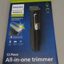 Philips Norelco Multi Groomer All-in-One Trimmer Series 3000-13 Piece Mens Grooming Kit for Beard, Face, Nose, Ear Hair Trimmer and Hair Clipper - NO Blade Oil Needed, MG3740/40 (Black/Chrome)