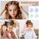Obeoby 128 Pcs Mini Butterfly Hair Claw Clips, Toddler Baby Girl Hair Clips - Cute Hair Accessories Holiday Birthday Gifts (32 Colors)