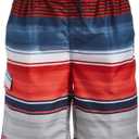 Kanu Surf Boys' Avalon Quick Dry UPF 50+ Beach Swim Trunk (3T, Avalon Navy/Red)