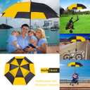 MRTLLOA Extra Large Golf Umbrella, 54/62/68/72 Inch Automatic Open, Oversize Double Canopy Vented Windproof Waterproof Sports Umbrellas for Rain