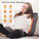 Back Massager with Heat for Pain Relief Deep Tissue, Ultrathin 4D Shiatsu Lower Back Massager, Chair Back Massager for Home Office, Gifts for Women Men