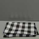 Wolkemer Farmhouse Small Oval Checkered Tablecloth Black and White Gingham Table Cloth Buffalo Plaid Fabric Tables Cover for Dining Room Kitchen Party Table Decor 52x70 Inch