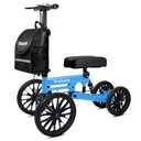 All Terrain Knee Scooter with Disc Brakes, Steerable Knee Walker for Adults for Foot Surgery, Broken Ankle- Foldable Knee Rover Scooter for Broken Foot Injured Leg Crutch, Blue