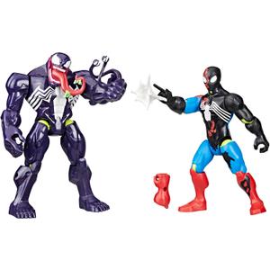 Spider-MAN Marvel MixMashers Venom vs. Venomized, Custom Action Figure & Accessories 2-Pack, 5-Inch-Scale Super Hero Toys for Kids Ages 4+