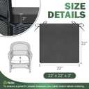 Outdoor Chair Cushions Set of 2, 22x22x3 Inch Waterproof & Fade Resistant Patio Furniture Seat Cushions with Ties, Square Outdoor Dining Chair Cushions for Lawn, Garden, Deck & Yard, Dark Grey