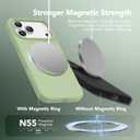 GONEZ Magnetic for iPhone 17 Pro Max Case, [Compatible with MagSafe] Anti-Scratch Microfiber Lining & Screen Protector, Silicone Camera Control, Shockproof Slim Phone Cover 6.9 inch, Green
