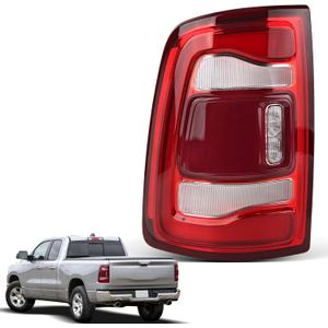 LED Taillights Assembly Compatible With RAM 2500 3500, 2019 2023 Tail Lights red bezel trim w/o Blind Spot No blind spot function 68361717AD(Red Bezel, Left Driver Side)