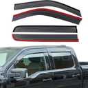 JOYTUTUS Low Profile Vent Visor Compatible with 2015-2026 Ford F150, 2017-2026 F-150 Raptor Crew Cab, Outside Mount Car Window Rain Guards Deflectors, Vent Shades Accessories