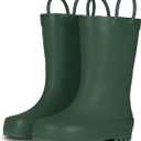 Lone Cone Premium Natural Rubber Rain Boots for Toddlers and Kids with Solid Design Dark green Toddler Size 6