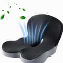 Memory Foam L-Shaped Integrated Cushions - Office Chair Cushion, Butt Pillow with Back Support, Ergonomic Cushions with Lumbar Support, Relieve Coccyx Pain