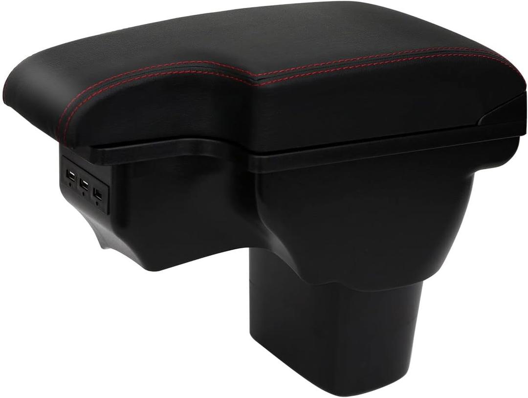 for Nissan Juke Consoles Armrest Box Double Layer Storage with 3 USB Port