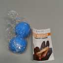 5BILLION FITNESS Peanut Massage Ball - Double Lacrosse Massage Ball & Mobility Ball for Physical Therapy - Deep Tissue Massage Tool for Myofascial Release, Muscle Relaxer, Acupoint Massage (Blue-hard)