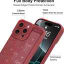 TEAUGHT for iPhone 16 Pro Max Case with Wrist Strap Holder, Cute Bows Hearts Design with Finger Hand Strap Wristband Stand, Soft TPU Shockproof Protective Cover for Women Girls - Wine Red