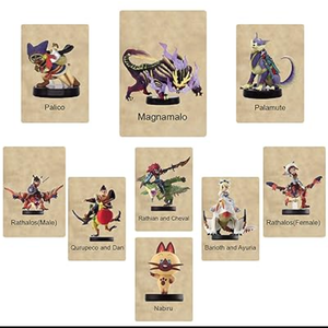 9Pcs Monster Hunter Rise NFC Amiibo Cards