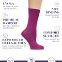 9 x Hugh Ugoli Womens Crew Rayon Derived from Bamboo Dress Socks, Thin, Soft, Business Trouser Casual, Non-Binding, 3-6 Pairs