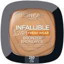L'Oreal Paris Infallible Up to 24H Fresh Wear Soft Matte Longwear Bronzer. Waterproof, heatproof, Transfer, humidity and sweatproof, Light, 0.31 oz