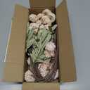 Mkono Faux Flowers for Vase 10 Pcs 20" Artificial Mums Flowers with Long Stems Fake Silk Chrysanthemum Flower for DIY Bouquets Centerpieces Home Decorations Floral Arrangement Table (Beige)