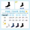 BRISIRA Coolmax Bamboo Viscose Kids Socks Compression Athletic Hiking Running Sports Boys Socks Moisture Wicking for Youth (Small, Black-3pack)