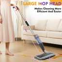 Spray Mop for Floor Cleaning with Washable Pads, Microfiber Wet Mops with 800 ml Refillable Bottle,Reusable Dust Mops with Sprayer for Hardwood Laminate Vinyl Tile Cleaning, Gray