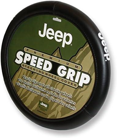 U.A.A. Inc. Car Truck SUV Black Grip Steering Wheel Cover - Speed for Jeep