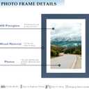 5x7 Picture Frame with 4x6 Mat, Display 4x6 with Mat or 5x7 Without Mat, Wood 5 by 7 Photo Frame, 5 x 7 Frame for Wall Hanging and Tabletop Display, Navy Blue