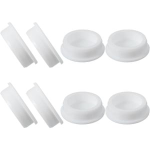 uxcell 8 Pcs T Shaped Silicone Plug, Dia 42 mm/1.65 Inch Elastic Waterproof Silicone Plug Reusable Bottle Stopper Sealing Round Hole Plug for Pipes Equipment, White