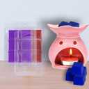 Wax Melt Clamshells Molds, Clear Empty Plastic Cube Tray for Wickless Tarts Candles (Clear).