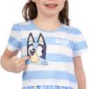 Bluey Dress, Girls Dresses, Short Sleeve Dresses for Girls, Cotton Dress for Summer, Size: 5Y