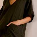 Zontroldy Women's Casual V Neck One Piece Jumpsuit Shorts Summer Short Romper Dresses with Pockets (Black)